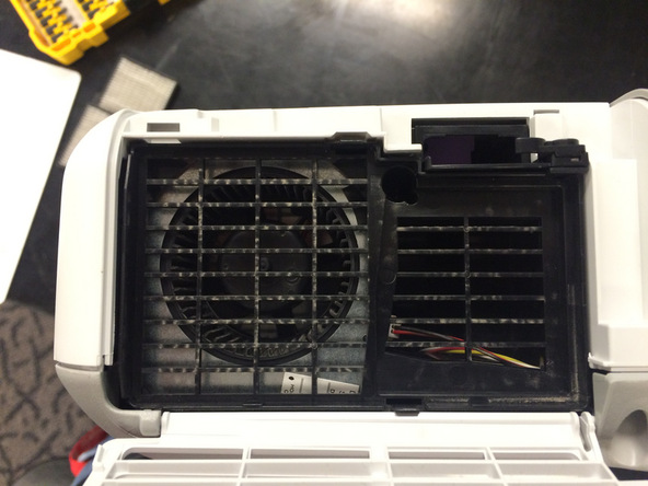 Image 3/3: Be sure to leave the filter door open as it will hold the projector case closed if it is closed.